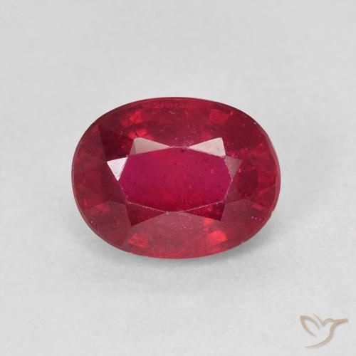 2.13ct 天然 深红色 红宝石, 椭圆形, VS