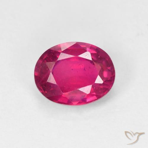 1.60ct 天然 红灯 红宝石, 椭圆形, VS