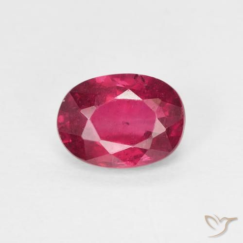 1.08ct 天然 Medium Dark-Red 红宝石, 椭圆形, VS