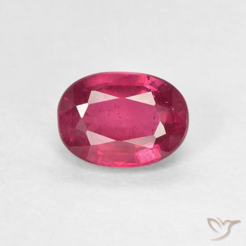 1.26ct 天然 深红粉色 红宝石, 椭圆形, VS