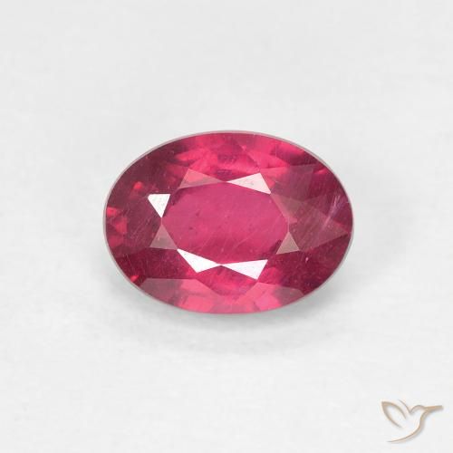 1.19ct 天然 Medium Dark-Red 红宝石, 椭圆形, VS