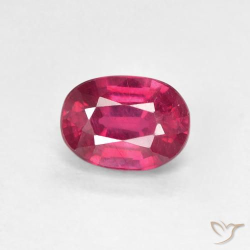 1.30ct 天然 红灯 红宝石, 椭圆形, VS
