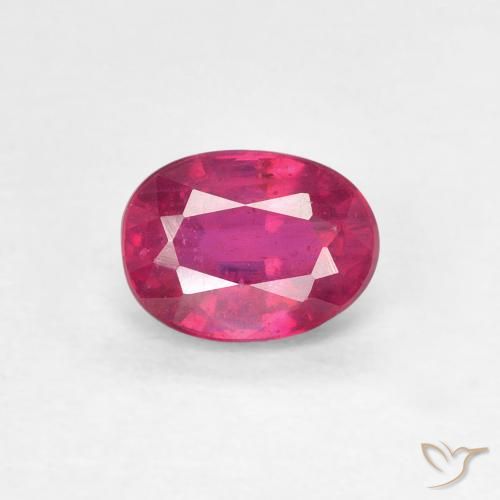 1.10ct 天然 红灯 红宝石, 椭圆形, VS