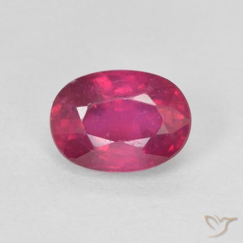1.33ct 天然 红灯 红宝石, 椭圆形, VS