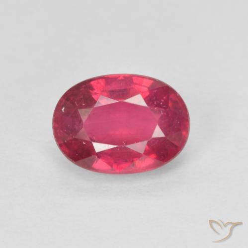 1.34ct 天然 中红 红宝石, 椭圆形, VS