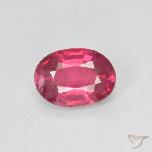 1.04ct 天然 中红 红宝石, 椭圆形, VS