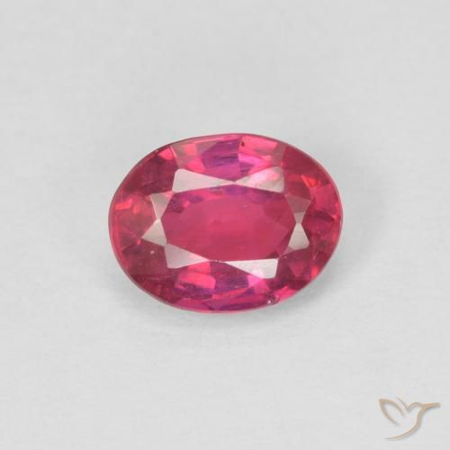 0.99ct 天然 红灯 红宝石, 椭圆形, VS-SI