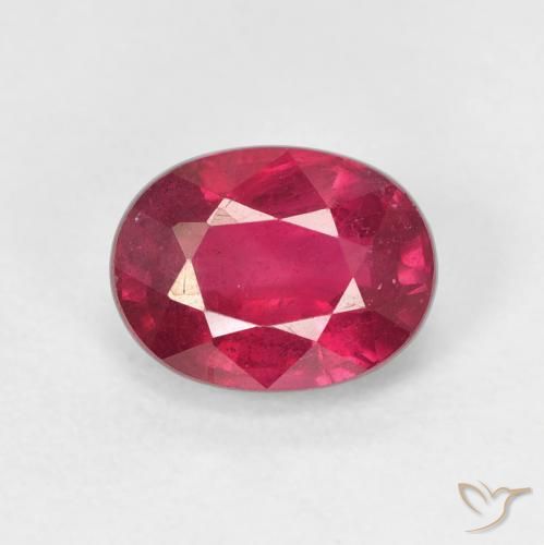 1.99ct 天然 深红粉色 红宝石, 椭圆形, VS