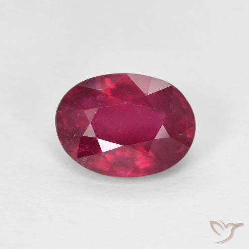 1.85ct 天然 Medium Dark-Red 红宝石, 椭圆形, VS