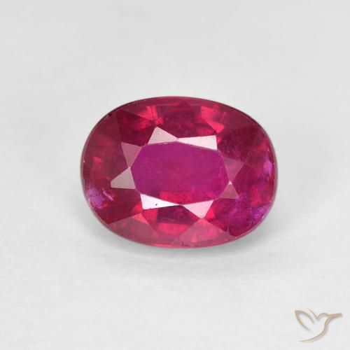 1.90ct 天然 红灯 红宝石, 椭圆形, VS