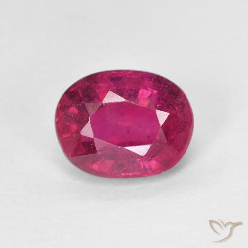 1.88ct 天然 红灯 红宝石, 椭圆形, VS