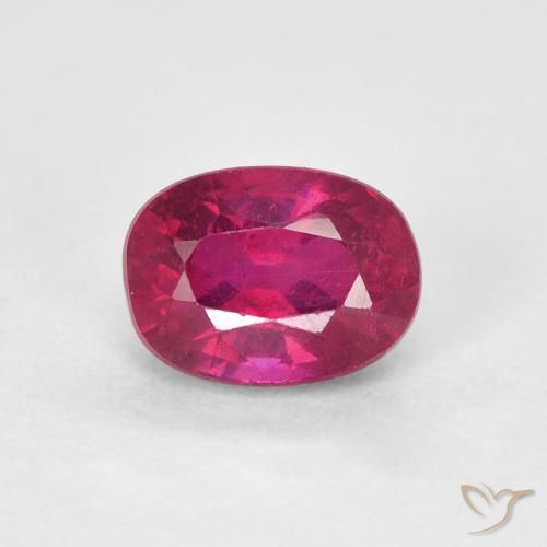 1.29ct 天然 红灯 红宝石, 椭圆形, VS