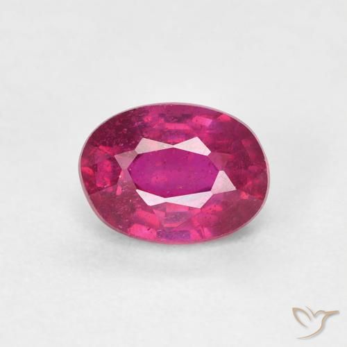 1.24ct 天然 红灯 红宝石, 椭圆形, VS