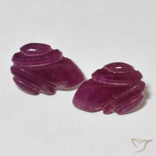 3.20ctw 天然 Medium Dark-Purple 红宝石, 花式切割, 不透明