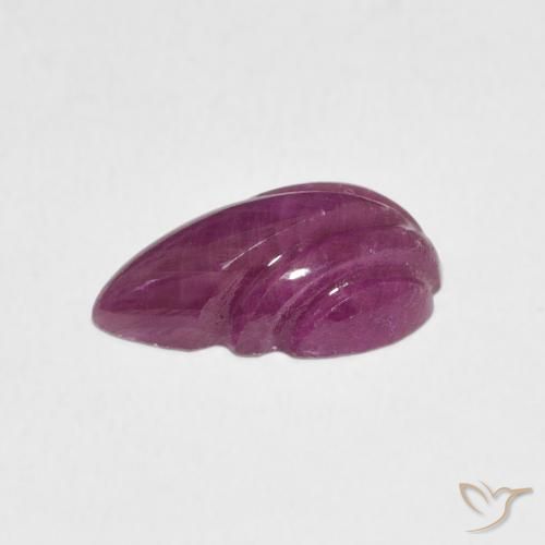 3.16克拉天然红宝石，花形切割，不透明
