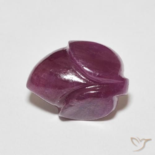 4.90ct 天然 暗红色 红宝石, 花形切割, 不透明