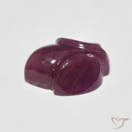4.90克拉天然红宝石，花形切割，不透明