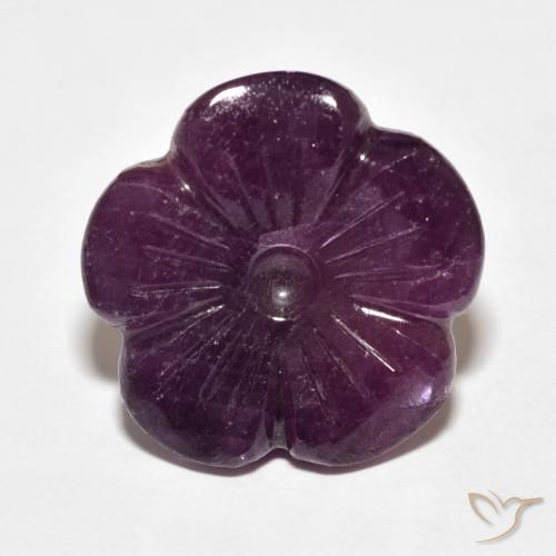 13.78ct 天然 中紫色 红宝石, 花形切割, 不透明