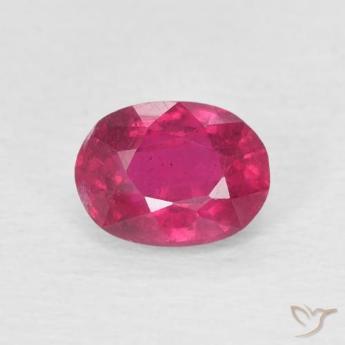 1.28ct 天然 红灯 红宝石, 椭圆形, VS