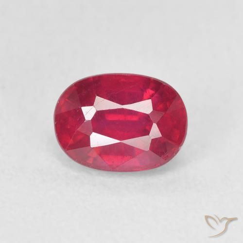 1.38ct 天然 中红 红宝石, 椭圆形, VS