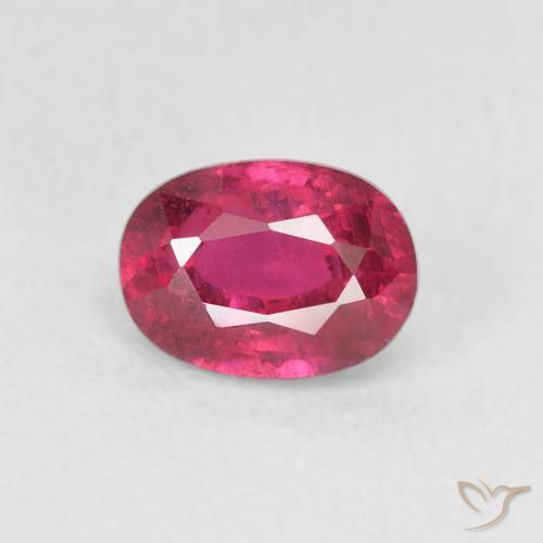 1.33ct 天然 粉红色 红宝石, 椭圆形, VS