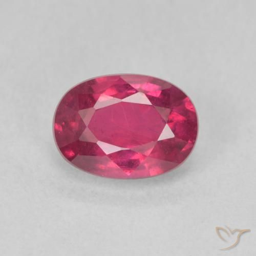 1.27ct 天然 红灯 红宝石, 椭圆形, VS