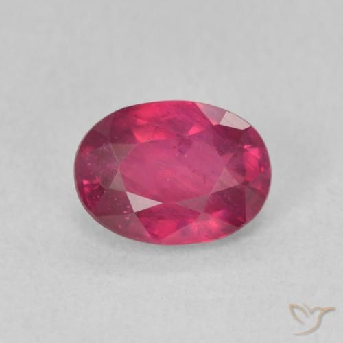 1.24ct 天然 红灯 红宝石, 椭圆形, VS