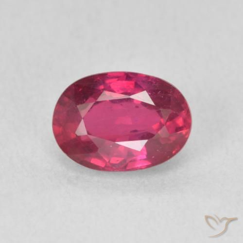 1.23ct 天然 红灯 红宝石, 椭圆形, VS