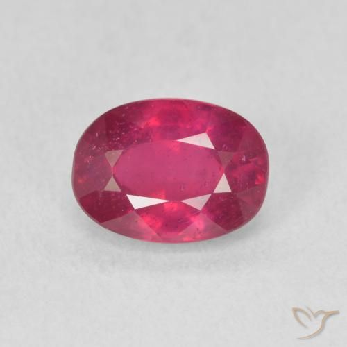 1.23ct 天然 红灯 红宝石, 椭圆形, VS