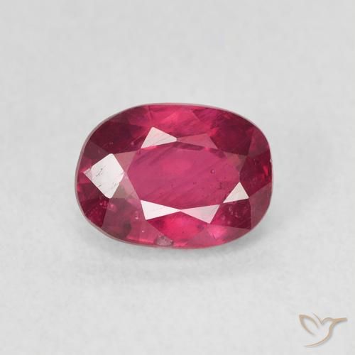 1.32ct 天然 Medium Dark-Red 红宝石, 椭圆形, VS