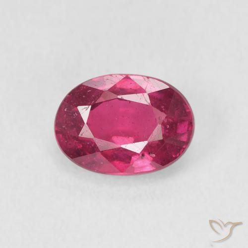 1.23ct 天然 粉红色 红宝石, 椭圆形, VS