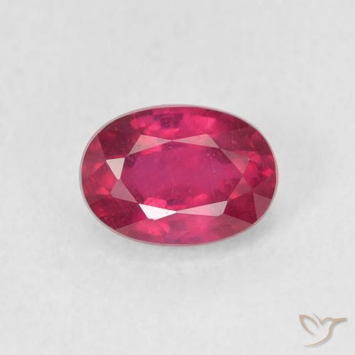1.36ct 天然 红灯 红宝石, 椭圆形, VS