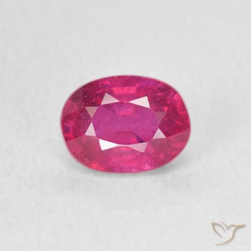 1.34ct 天然 红灯 红宝石, 椭圆形, VS