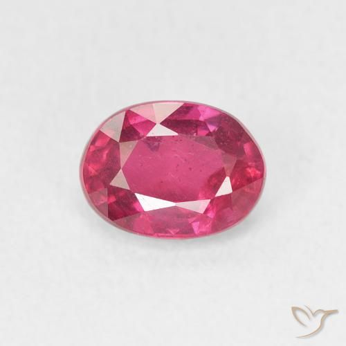 1.14ct 天然 红灯 红宝石, 椭圆形, VS