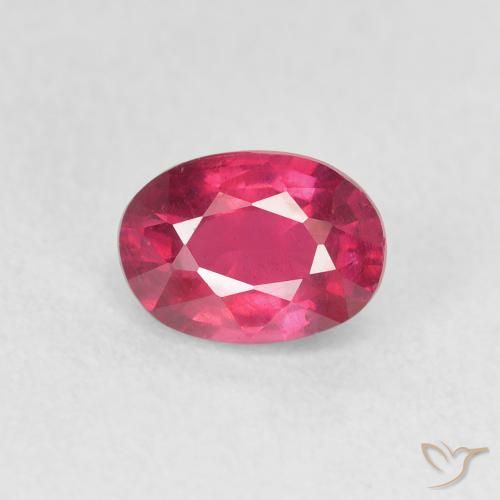 1.27ct 天然 深红粉色 红宝石, 椭圆形, VS