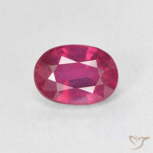 1.42ct 天然 红灯 红宝石, 椭圆形, VS