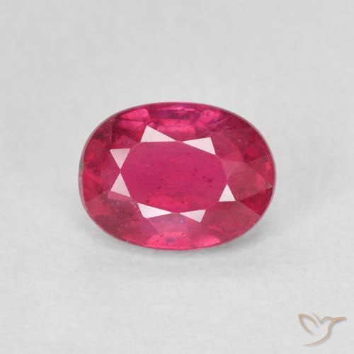 1.18ct 天然 红粉色 红宝石, 椭圆形, VS