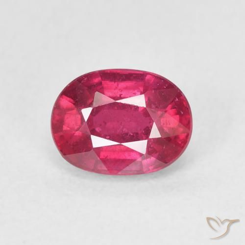 1.39ct 天然 果酱红 红宝石, 椭圆形, VS