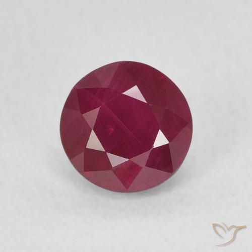 1.13ct 天然 深红色 红宝石, 圆形的, VS-SI