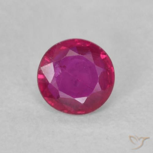 0.14ct 天然 粉红色 红宝石, 圆形的, VS