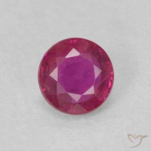 0.20ct 天然 粉红色 红宝石, 圆形的, VS