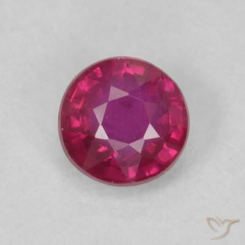 0.22ct 天然 红灯 红宝石, 圆形的, VS