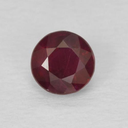 0.29ct 天然 深红色 红宝石, 圆形的, SI