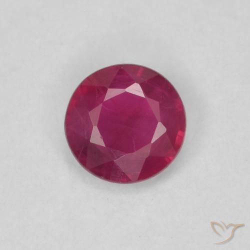 0.24ct 天然 粉红色 红宝石, 圆形的, SI