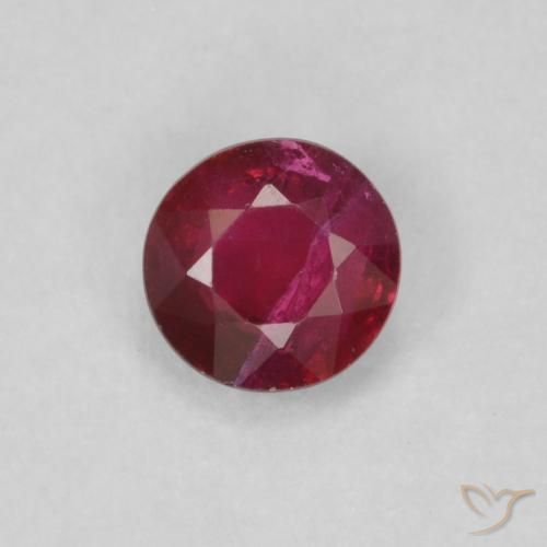 0.27ct 天然 深红色 红宝石, 圆形的, VS