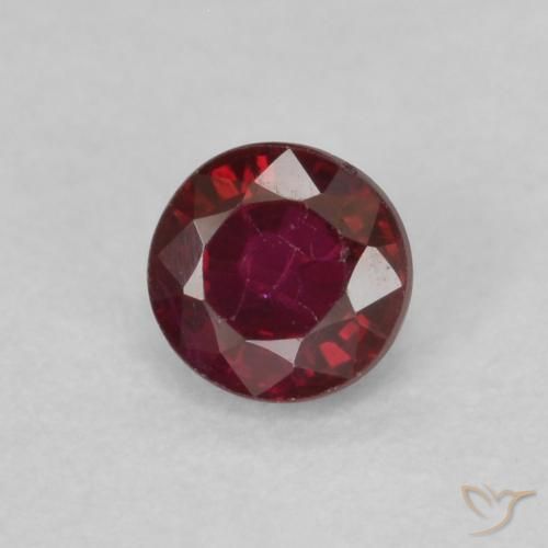 0.33ct 天然 中红 红宝石, 圆形的, VS