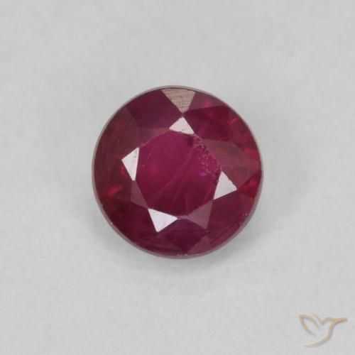 0.32ct 天然 暗红色 红宝石, 圆形的, VS