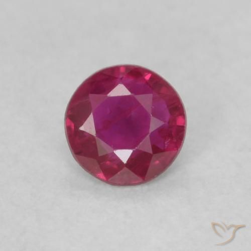 0.16ct 天然 粉红色 红宝石, 圆形的, VS