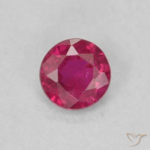 0.17ct 天然 粉红色 红宝石, 圆形的, VS