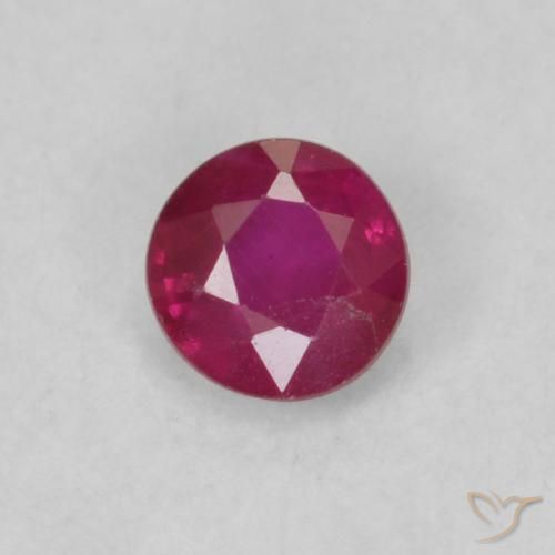 0.20ct 天然 粉红色 红宝石, 圆形的, VS